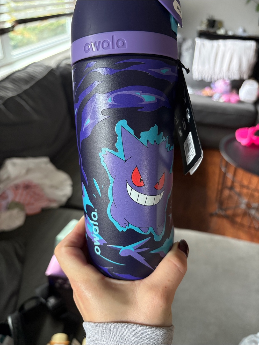 Owala Kids Purple Gengar Stainless Steel Water Bottle